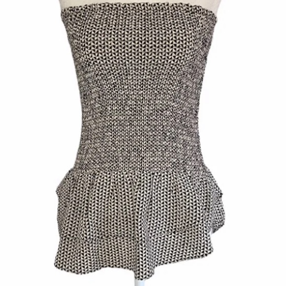 Madewell Peplum Tube Top 100% Silk - Picture 2 of 7